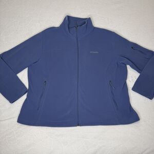 Columbia Fast Trek II Full Zip Fleece Jacket Women's size 2X Blue Outdoors